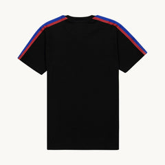 Tshepo Jeans Flag Shoulder Tape T-Shirt Black