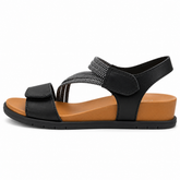 Hush Puppies Womens Alba Leather Sandals In Black