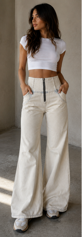Freddy Womens Push Jean In Bleached Blue