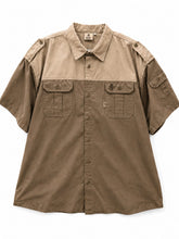 Boerboel Mens Kalahari Short Sleeves Shirt In Bark/Putty
