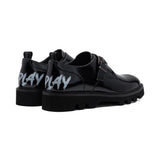Replay Mens Canver Print Shoes In Black