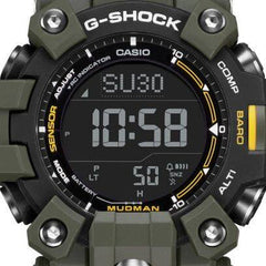 Casio Mens G-Shock Mudman 3 Sensor Watch In Army Green