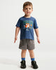 Nike Kiddies Boys Chalky Boxy Ball Tee T-Shirts In Navy