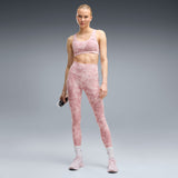 Puma Cloudspun Printed Bra In Misty Pink