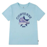 Converse Girls Sneaker Graphic T-Shirt In Light Blue