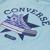 Converse Girls Sneaker Graphic T-Shirt In Light Blue
