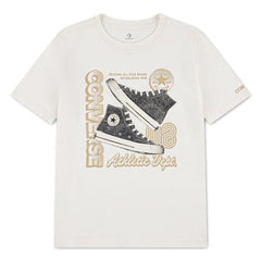 Converse Unisex Stacked Senakers Graphic T-shirt In Egret
