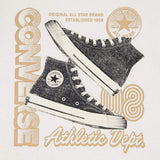Converse Unisex Stacked Senakers Graphic T-shirt In Egret