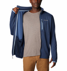 Columbia Mens Park View Fullzip Fleece Top In Blue