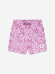 Converse Girls Floral Jacquard Shorts In Grape