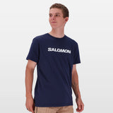 Salomon Mens Core Logo Short Sleeves T-Shirts In Blue Nights