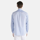 Harmont & Blaine Mens Patchwork At Fabrics Shirt In Light Blue