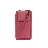 Bossi Crustico Leather Phoned Sling Bag In Pink