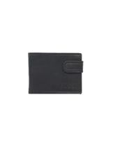 Bossi Mopane Leather Exec Bifold with Tab Wallet In Black