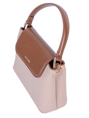 Cellini Amelia Flapover Sling Bag In Taupe