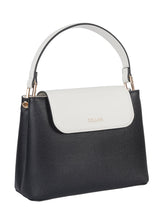 Cellini Amelia Flapover Sling Bag In Black & White