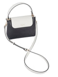Cellini Amelia Flapover Sling Bag In Black & White