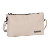 Cellini Pauline E/W 2 Compartment Crossbody Bag In Beige
