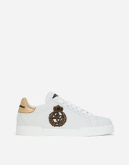 Dolce & Gabbana Cs1761 Ah136 Calfskin Portofino Sneakers White