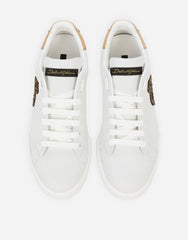Dolce & Gabbana Cs1761 Ah136 Calfskin Portofino Sneakers White