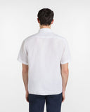 Harmnot & Blaine Mens Single Fabric Short Sleeve Shirt In White