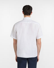 Harmnot & Blaine Mens Single Fabric Short Sleeve Shirt In White