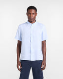 Harmont & Blaine Mens Single Fabric Short Sleeve Shirt In Celeste