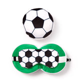 Relaxeazzz Football Round Head Pillow With Eye Mask In Black & White