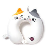 Relaxeazzz Lola The Cat Adoramals Plush Memory Foam Travel Pillow In White