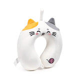 Relaxeazzz Lola The Cat Adoramals Plush Memory Foam Travel Pillow In White