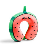 Relaxeazzz Foodiemals Lana the Watermelon Plush Memory Foam Travel Pillow In Green/Red