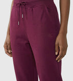 Calvin Klein Ladies Logo French Terry Slim Joggers In Berry