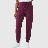 Calvin Klein Ladies Logo French Terry Slim Joggers In Berry