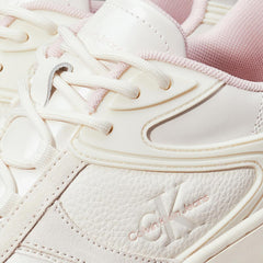 Calvin Klein Womens Basket Cupsole Shoes In Off White
