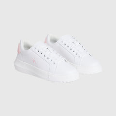 Calvin Klein Ladies Chunky Patch Sneakers In White