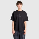 Calvin Klein Mens Embroidered Monologo T-Shirt In Black