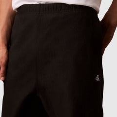 Calvin Klein Mens Premium Terry Monogram Joggers In Black