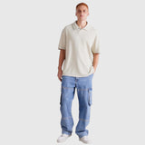 Calvin Klein Mens Woven Label Waffle Beige