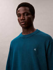 Calvin Klein Mens Crewneck Sweater In Teal