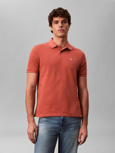 Calvin Klein Mens Monogram Pique Golfer In Red