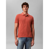 Calvin Klein Mens Monogram Pique Golfer In Red