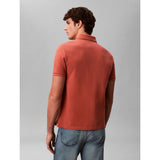 Calvin Klein Mens Monogram Pique Golfer In Red
