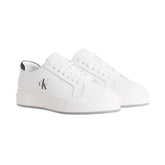 Calvin Klein Mens Basket Cupsole Lth Shoe White And Black