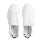 Calvin Klein Mens Basket Cupsole Lth Shoe White And Black
