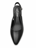 Carducci Womens Luna Croc Sling Heels In Black