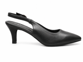 Carducci Womens Luna Croc Sling Heels In Black