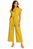 Polo Womens Jenna Tencel Jumpsuit In Yellow