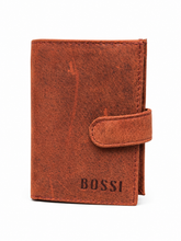 Bossi Mchz Mech Leather Pop Up Cardholder In Red