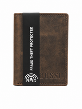 Bossi Removable Card Holder Oil Leather Wallet In Brown