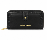 Pierre Cardin Croc Panel Purse In Black